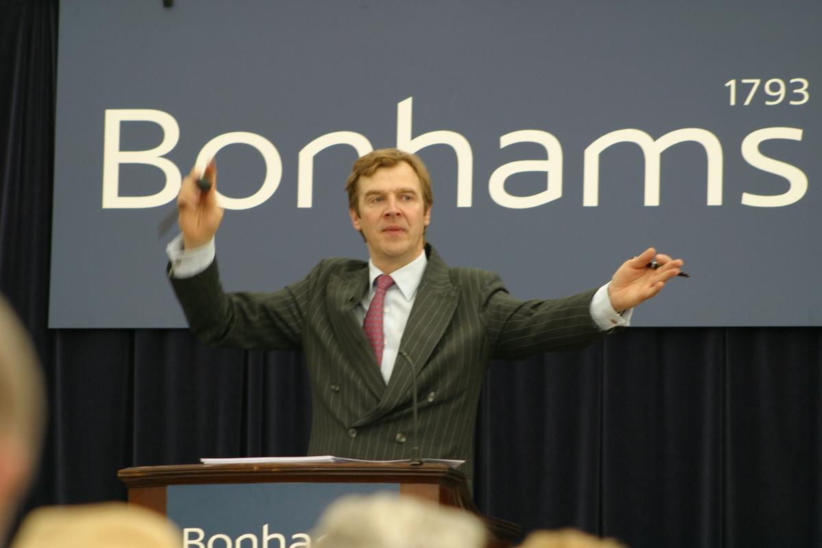Robert Brooks on the rostrum Courtesy of Bonhams