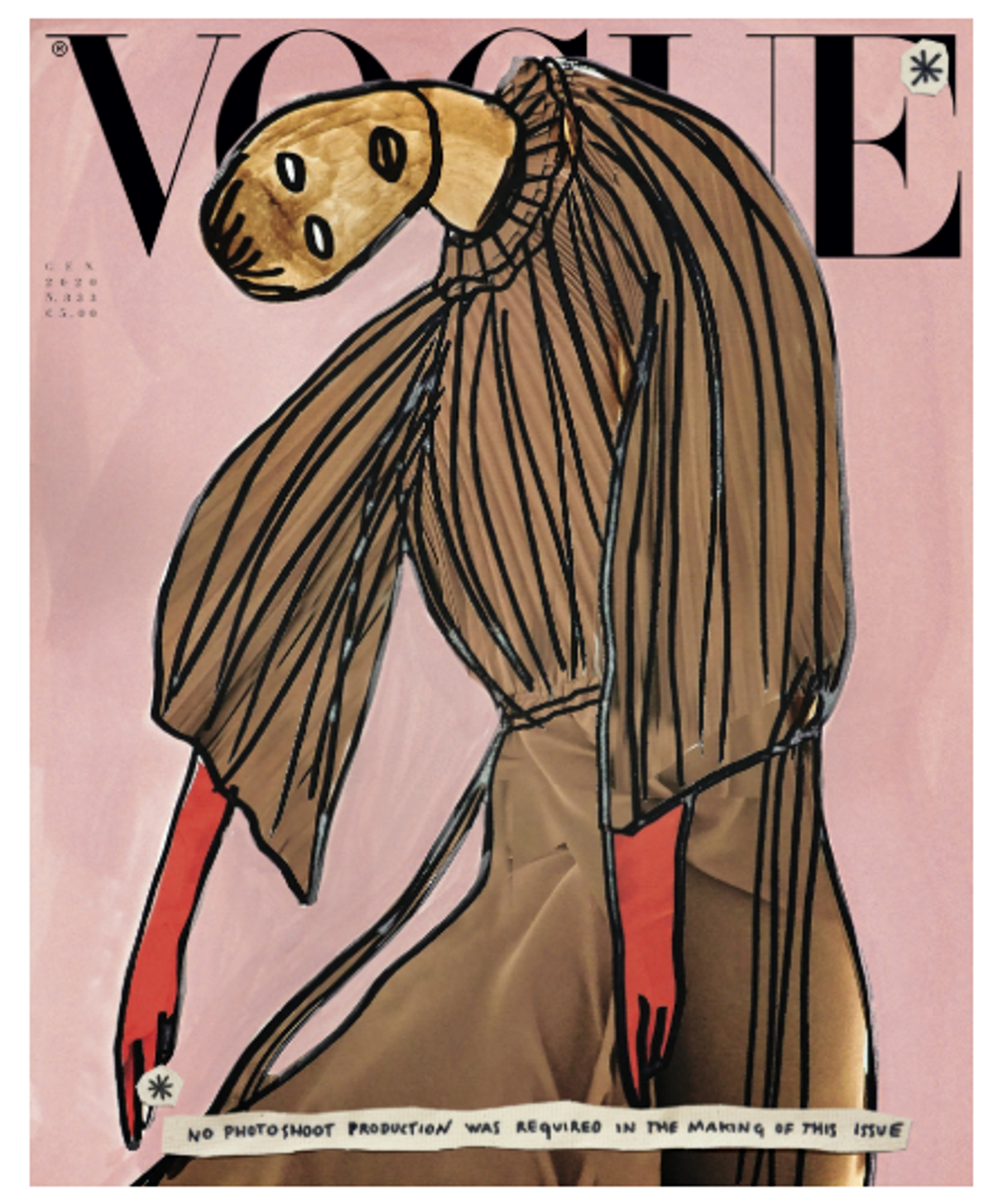 Vanessa Beecroft's cover for Vogue Italia, January 2020 Vogue Italia