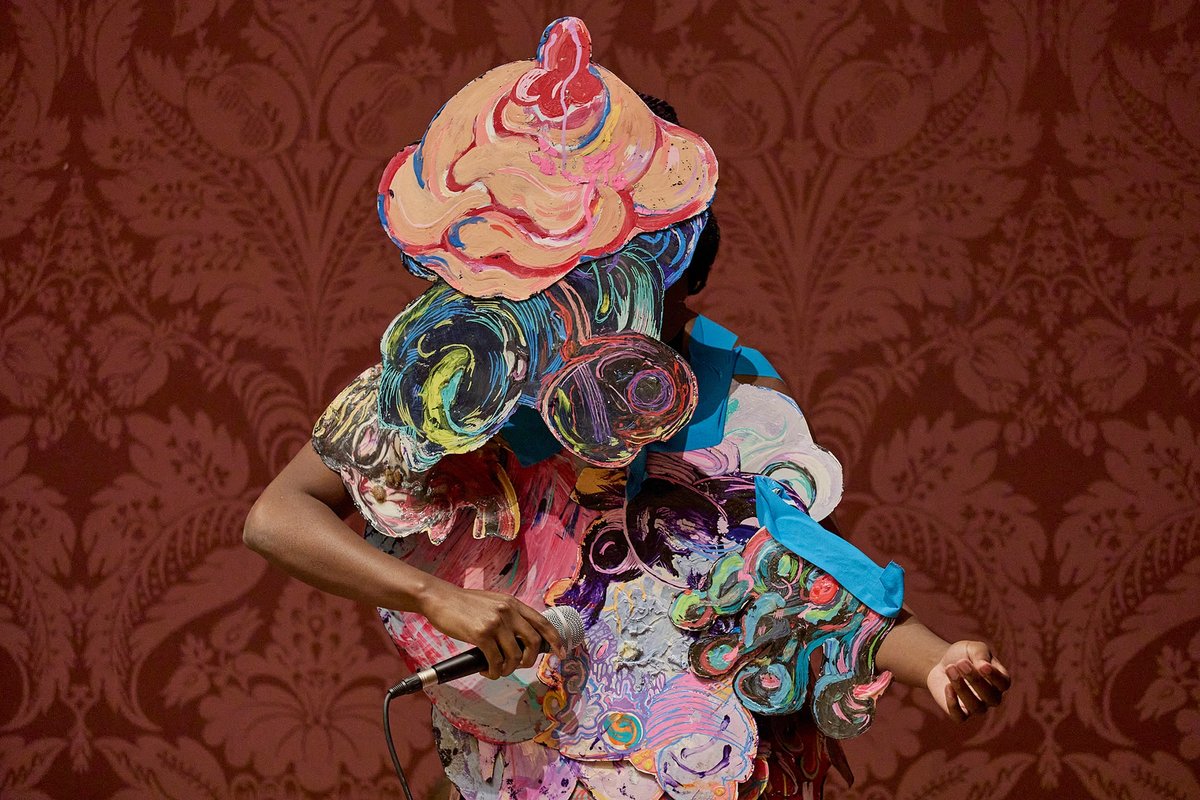 Factual Actual by Florence Peake, a performance project celebrating the exhibition Poussin and the Dance in 2021-22 Photo: © The National Gallery, London