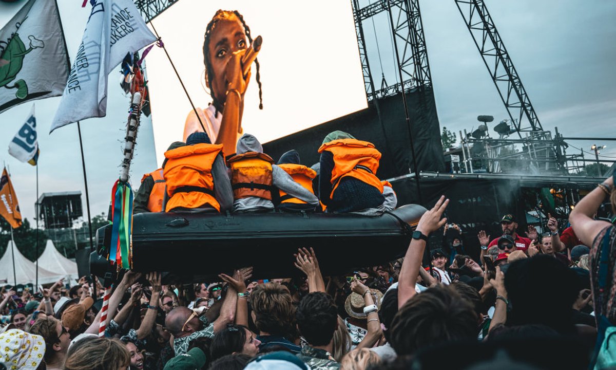 Banksy’s Glastonbury migrant boat artwork is ‘vile’, says UK home secretary Banksy’s Glastonbury migrant boat artwork is ‘vile’, says UK home secretary