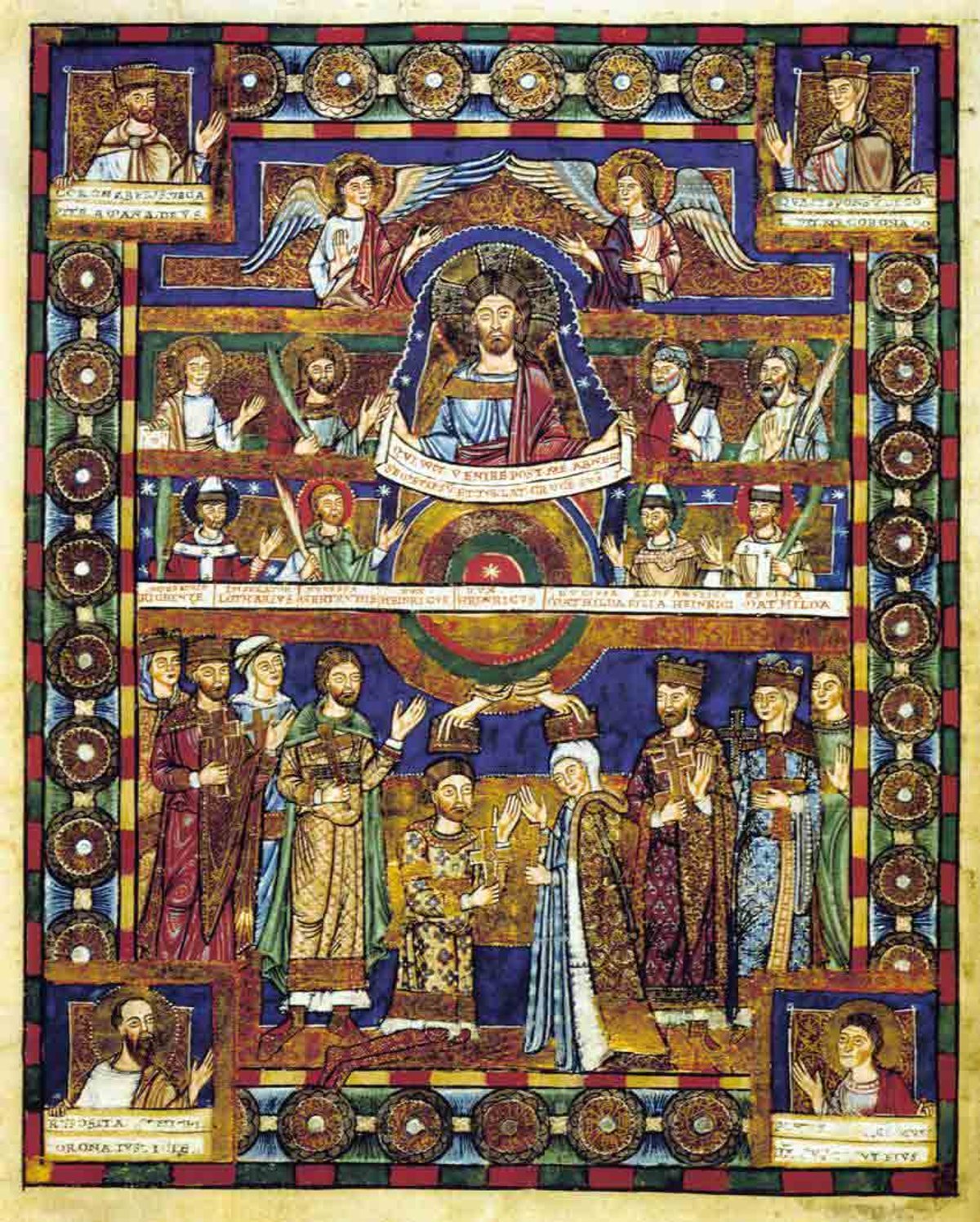 The Coronation Miniature from the Gospels of Henry the Lion (late 12th century)