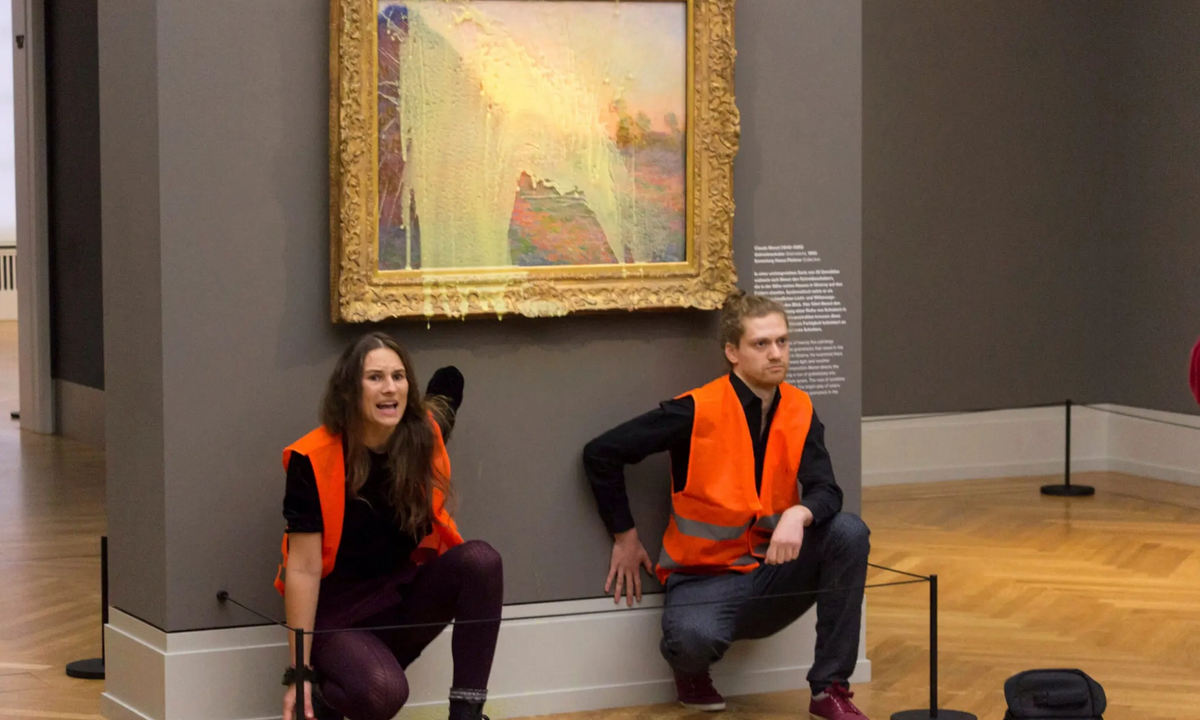 In Germany, climate activists throw mashed potato at most expensive Monet painting sold at auction In Germany, climate activists throw mashed potato at most expensive Monet painting sold at auction
