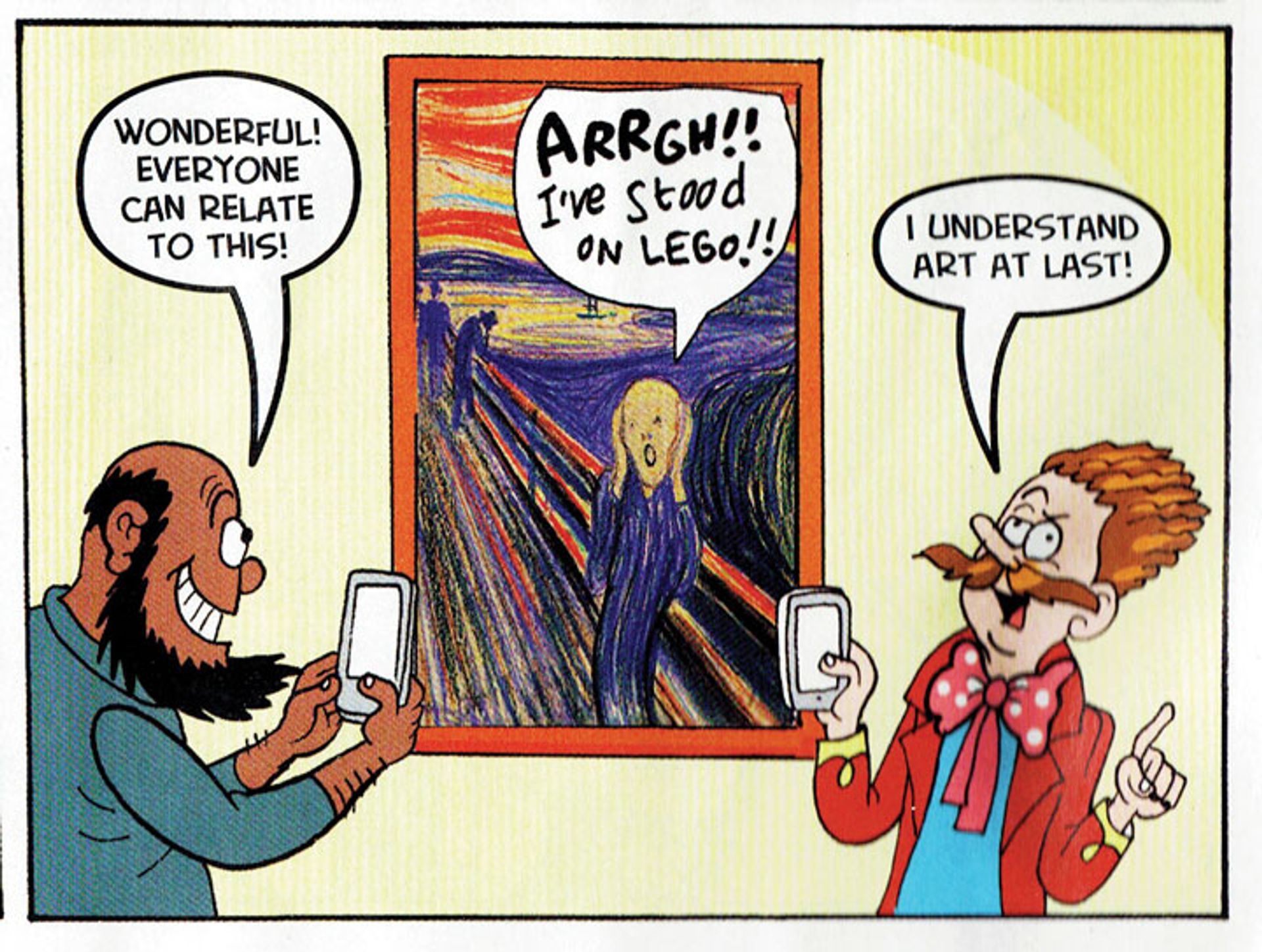 A Beano panel from Minnie goes to contemporary art museum (2018) Artwork by Nigel Parkinson; Courtesy of Beano