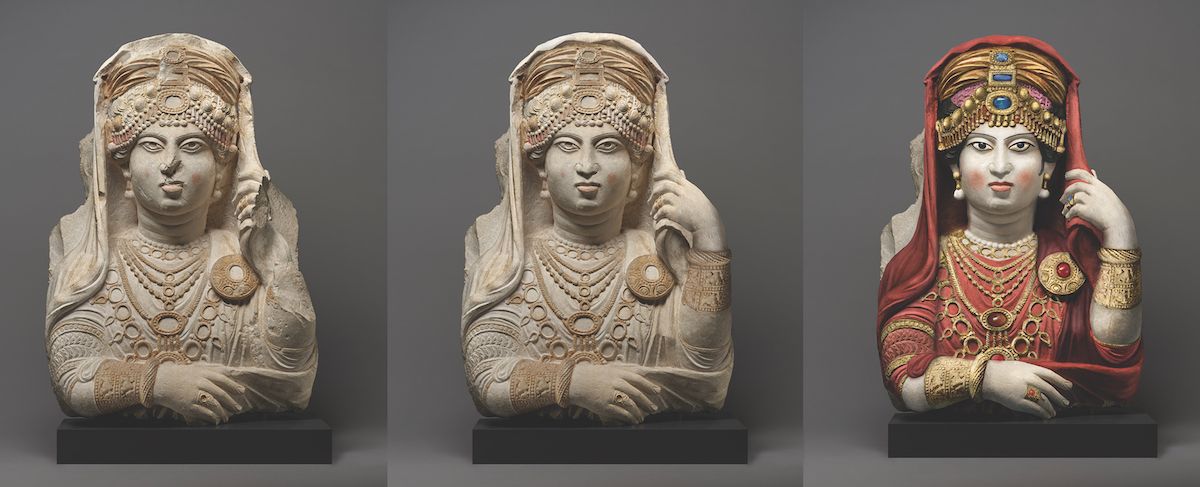 From left, The Beauty of Palmyra today, with reconstituted elements, and in the final stage of digital reconstruction Tahnee L. Cracchio/Ben Goddard/Cecilie Brøns/Lars Hummelshøj