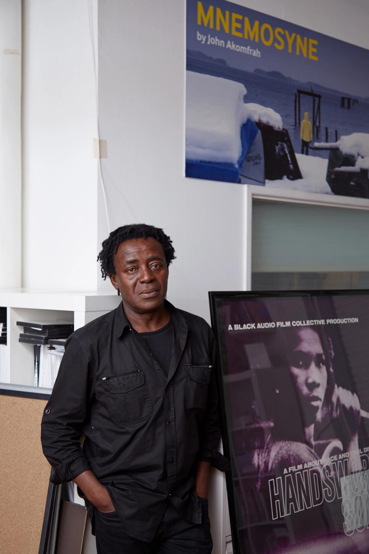 John Akomfrah in his London studio