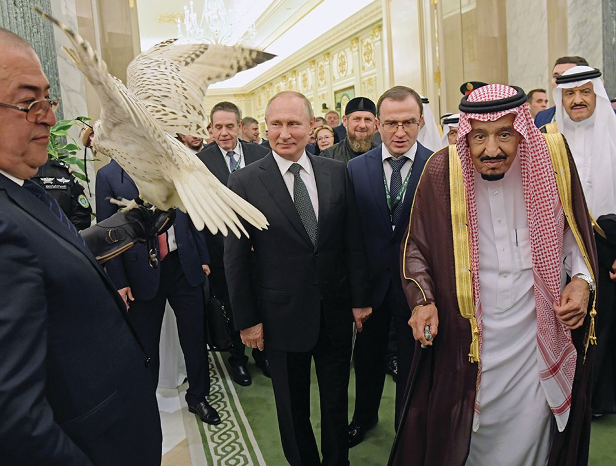 Russian President Vladimir Putin with King Salman bin Abdulaziz al-Saud during his visit to Saudi Arabia last month Kommersant Photo Agency/Shutterstock.