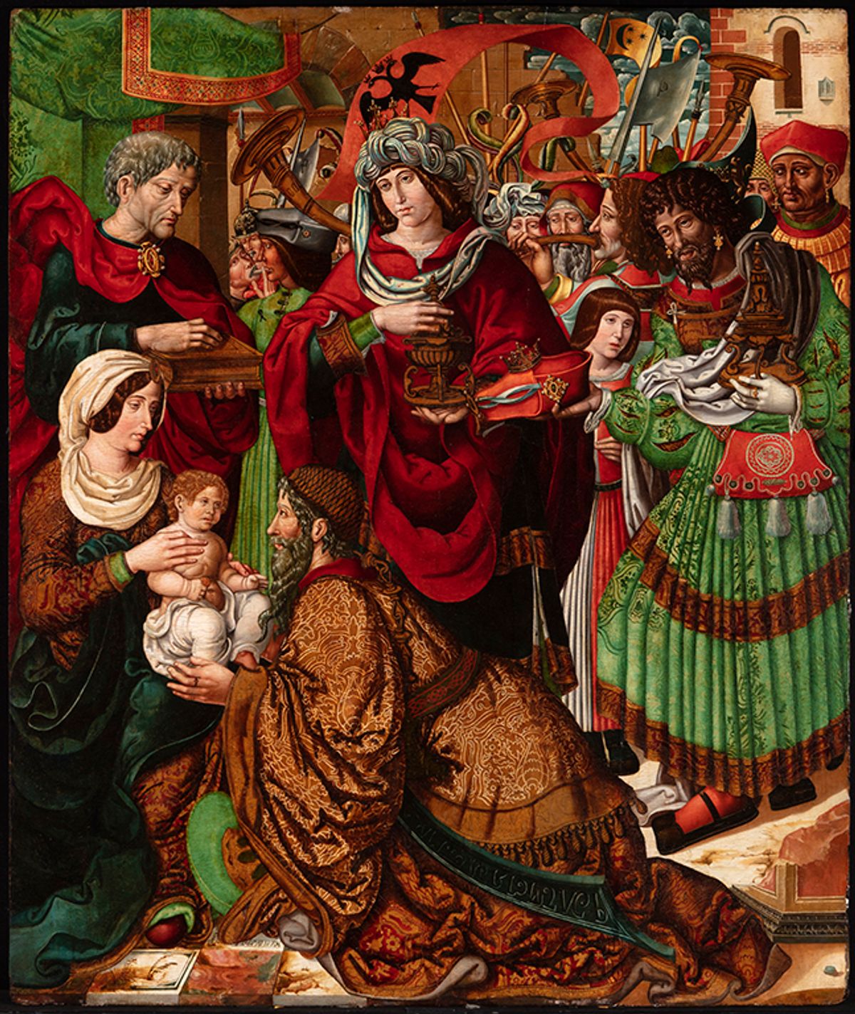 The Master of  Sigena's Adoration of  the Magi (around 1519), an image of which the Meadows Museum supplied to the Dallas Opera for potential use in a production of Don Carlo Meadows Museum
