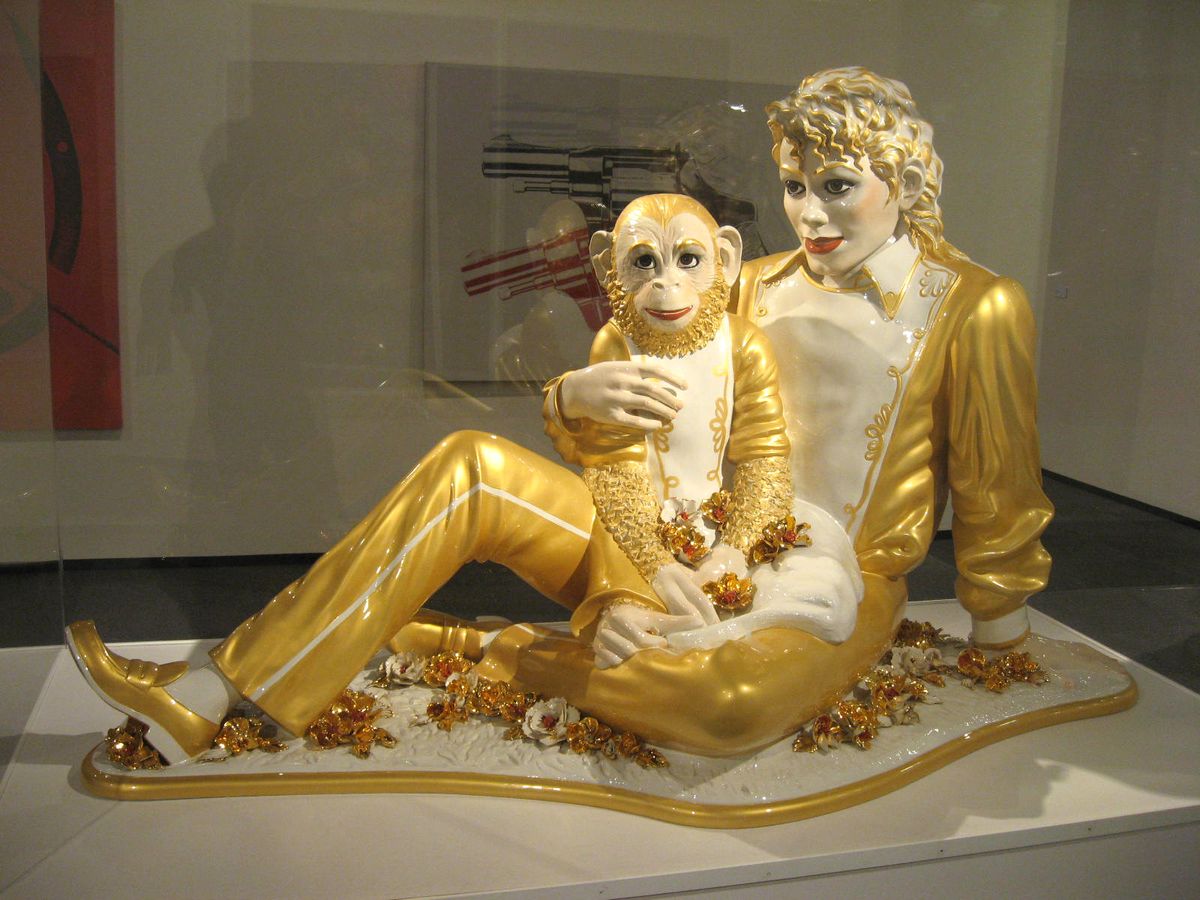 Michael Jackson and Bubbles (1988) by Jeff Koons Wikimedia Commons