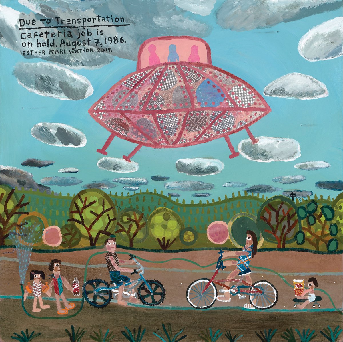 Esther Pearl Watson, Due to Transportation (2019) © Esther Pearl Watson, courtesy of Maureen Paley