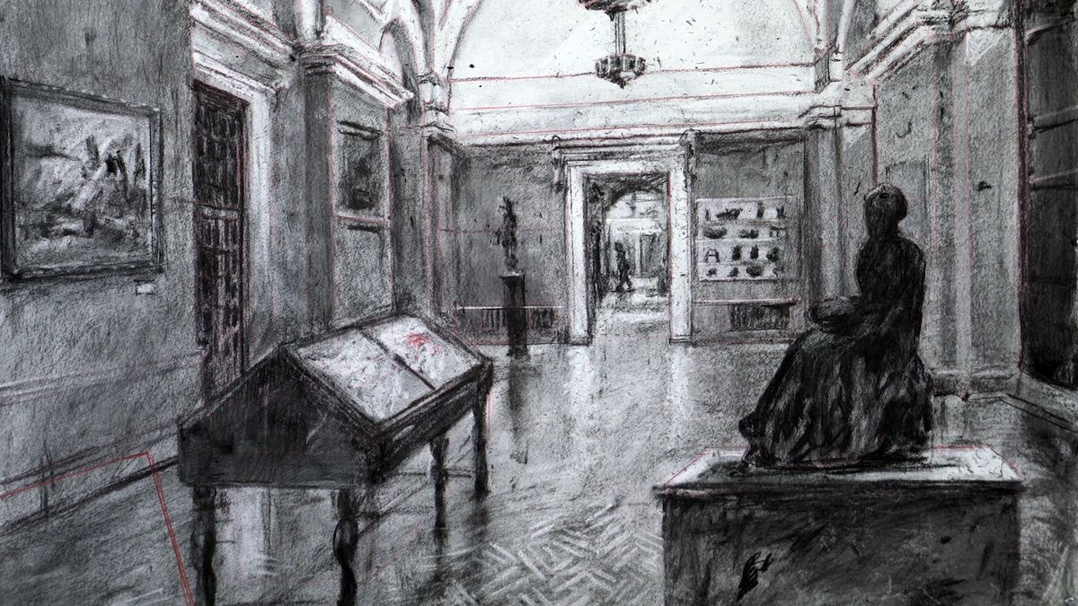 A still from William Kentridge's new film City Deep (2020) Courtesy of the artist and Goodman Gallery