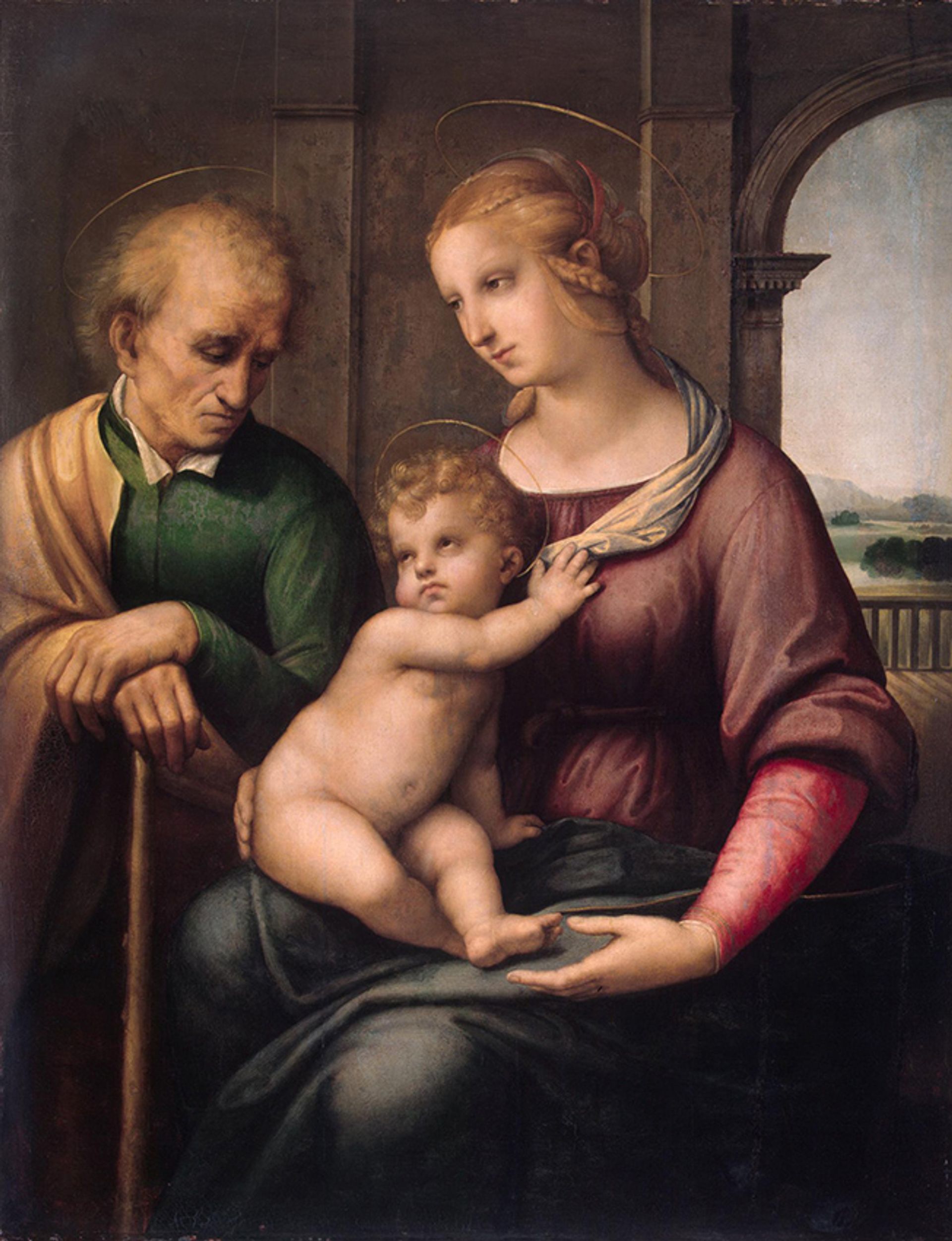 Raphael's The Holy Family (around 1506-07) will not go on show at the National Gallery in London next month
