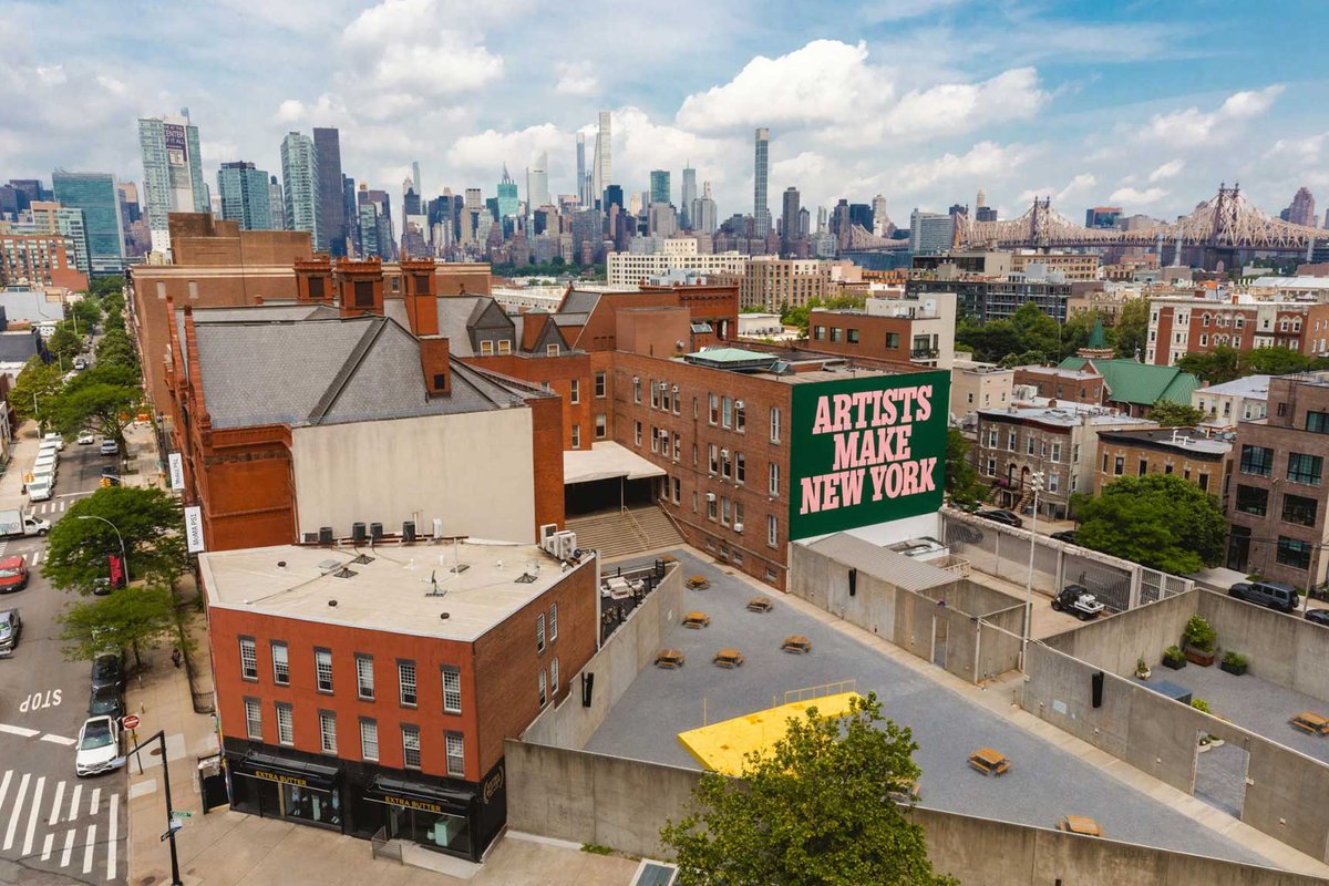 A mural at MoMA PS1 in Queens, New York, highlights the vital yet under-appreciated role of artists in the city that never sleeps Photo: Noel Woodford; courtesy MoMA PS1