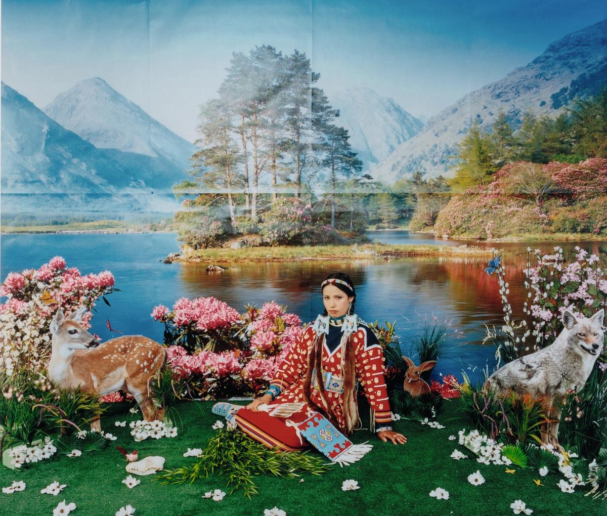 Spring—Four Seasons (2006), one of Wendy Red Star’s ironically idealised dioramas © courtesy the artist; collection of the Newark Museum of Art