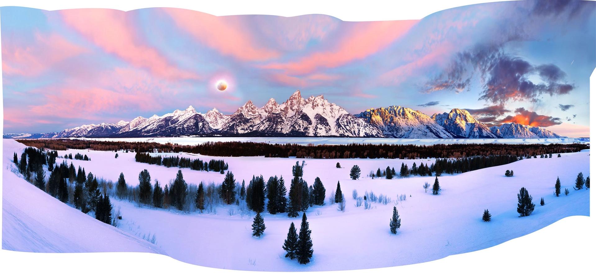 Jeremy Kidd's Jackson Hole, Teton Grand Master Sunrise 1 (2019) shown by Imago Galleries Courtesy of the artist and Imago Galleries