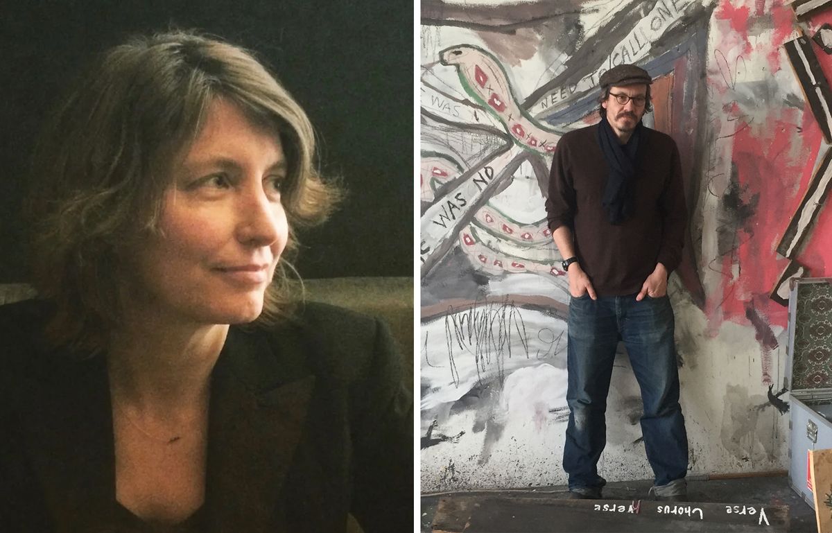 Rebeccah Blum (left) and Saul Fletcher in his Berlin studio (right) Blum: © and courtesy of Emma Blum. Fletcher: © the artist