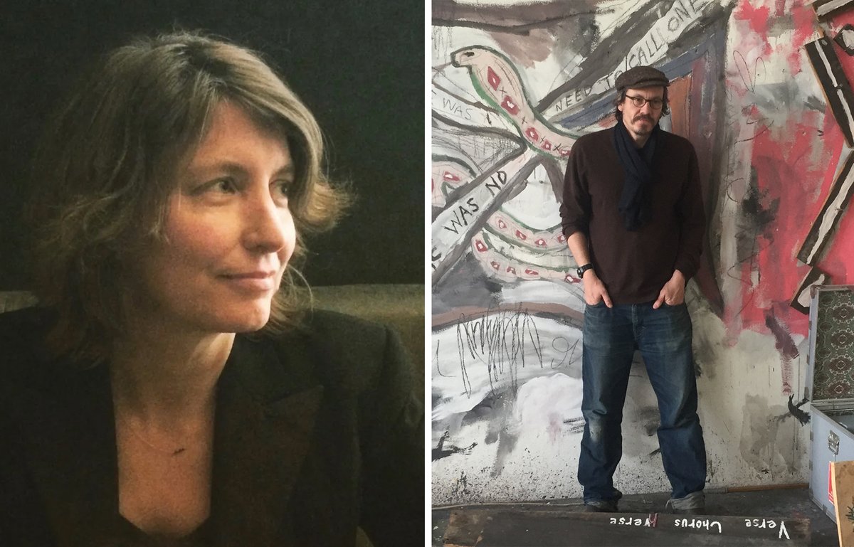 Rebeccah Blum (left) and Saul Fletcher in his Berlin studio (right) Blum: © and courtesy of Emma Blum. Fletcher: © the artist