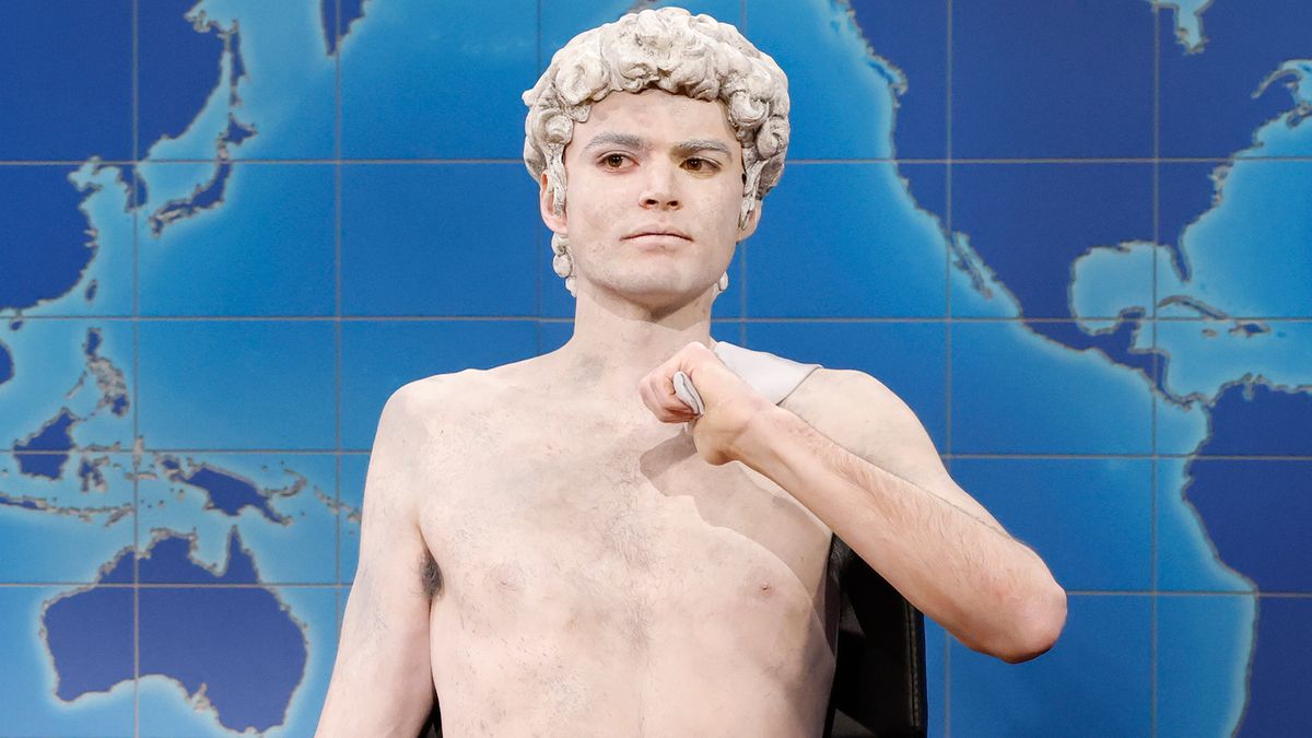 Michelangelo's David says he's art—not porn—on Saturday Night Live
courtesy Saturday Night Live
