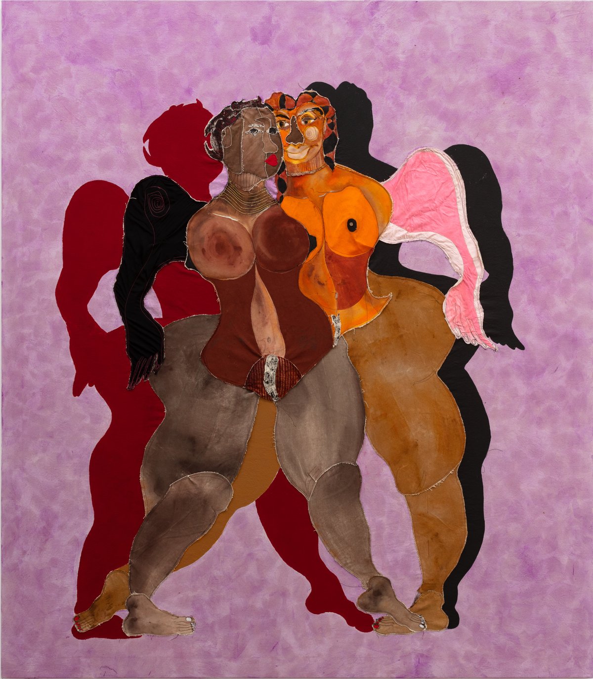Tschabalala Self, Two Women (2019) Courtesy of the artist and Pilar Corrias, London