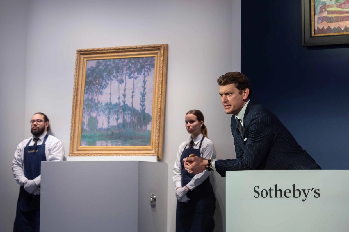 Sotheby's auctioneer Michael Macaulay during the Modern Evening Auction, November 2023
Courtesy of Sotheby's