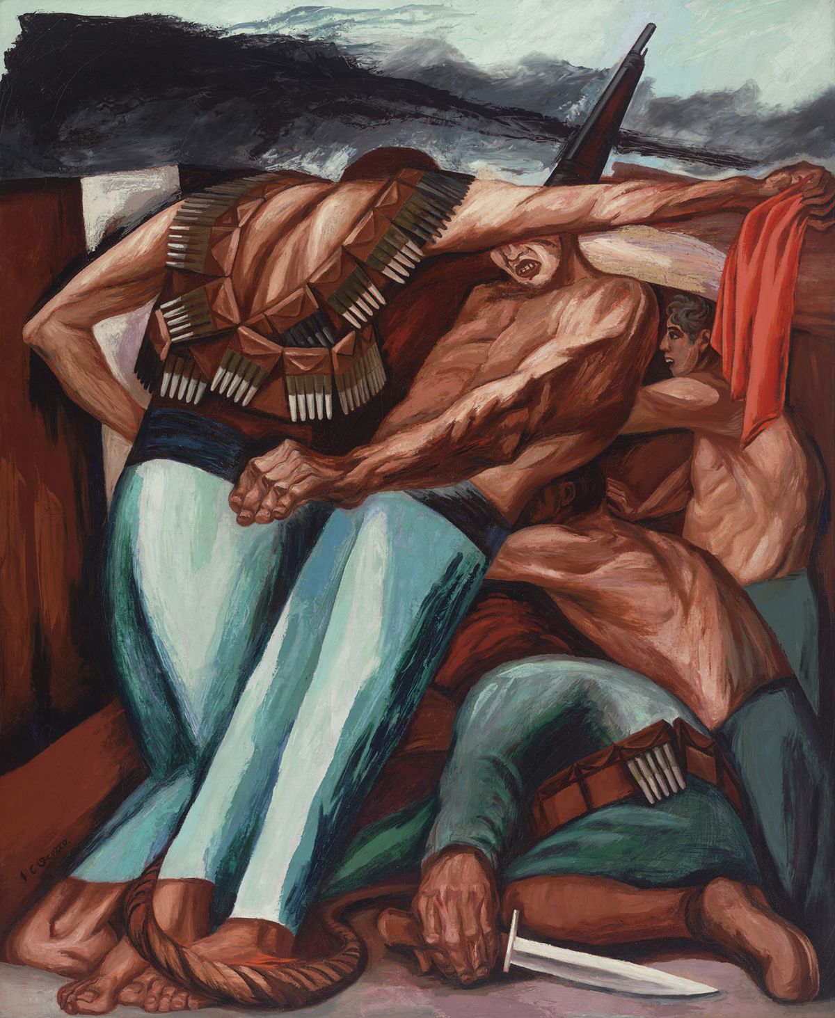 José Clemente Orozco’s Mexican Revolution work Barricade (1931) Photo: Courtesy of the Whitney Museum of American Art; © The Estate of Philip Guston, courtesy McKee Gallery