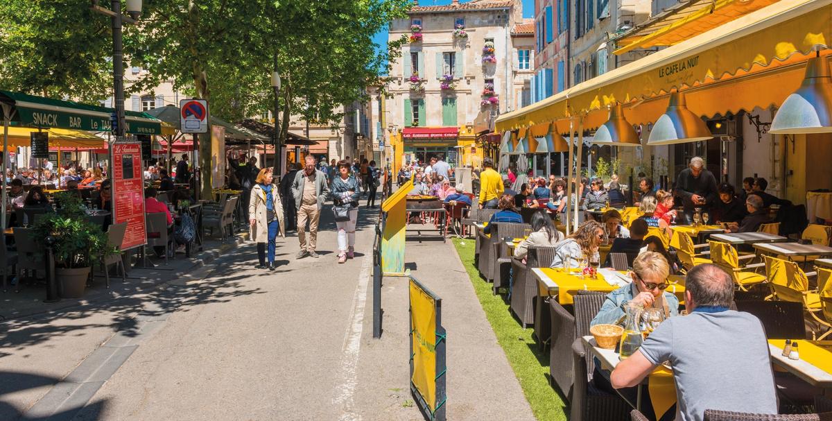 A cafe in Arles. Photo: robertharding / Alamy Stock Photo A cafe in Arles. Photo: robertharding / Alamy Stock Photo