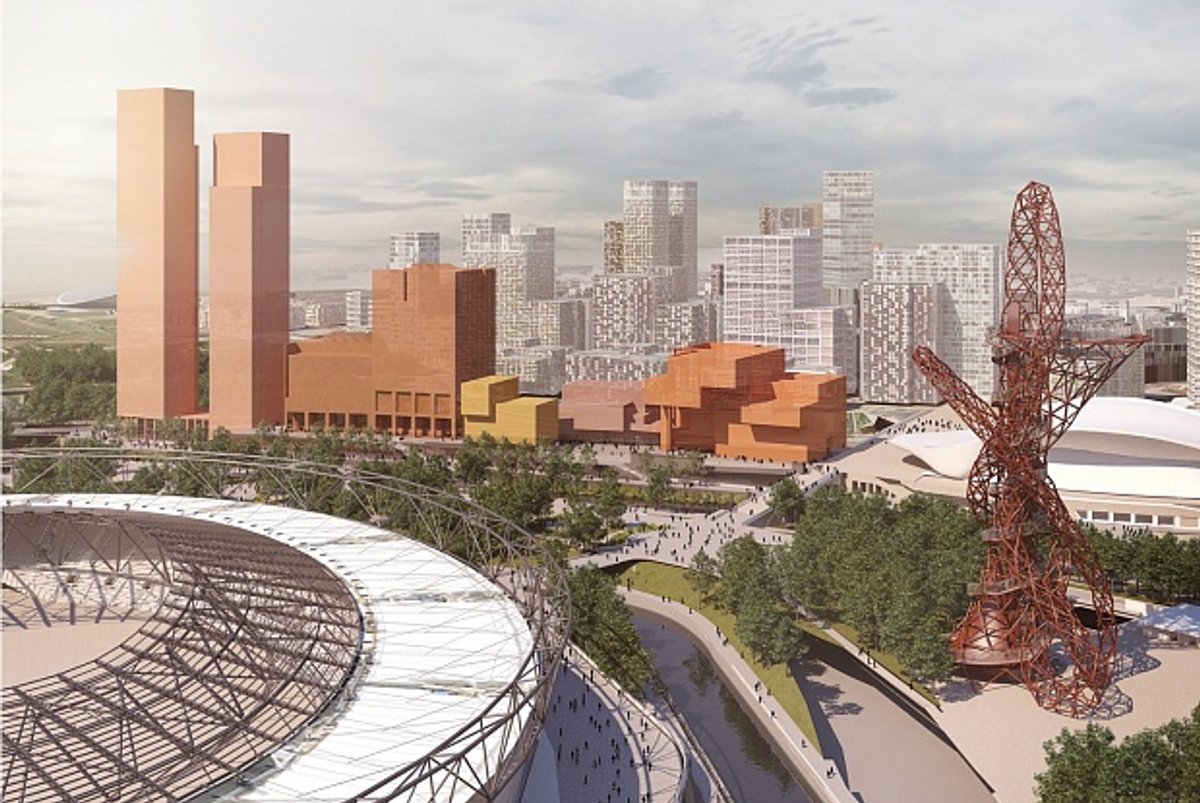 V&A East will be on London's Stratford Waterfront (2016 scheme) courtesy of Allies and Morrison Architects