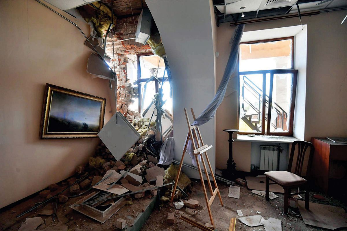 The Kuindzhi Art Museum in Mariupol was left devastated after Russian attacks in April 2022 Oleksandr Hore