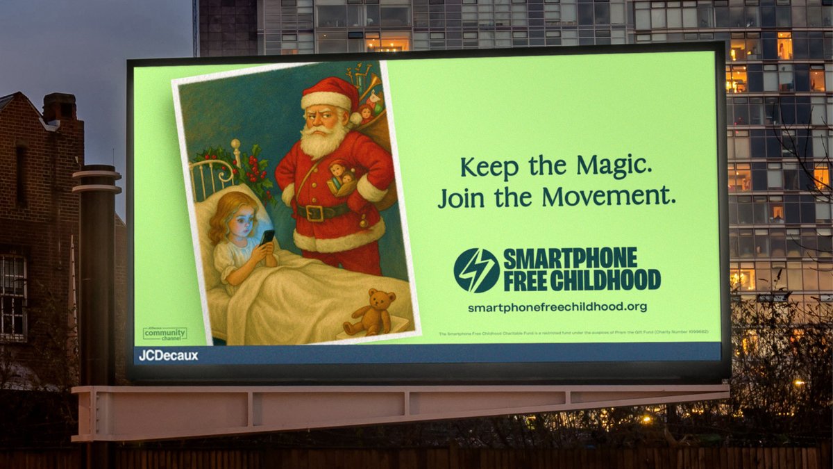A billboard from the Smartphone Free Childhood movement in the UK Courtesy of Smartphone Free Childhood
