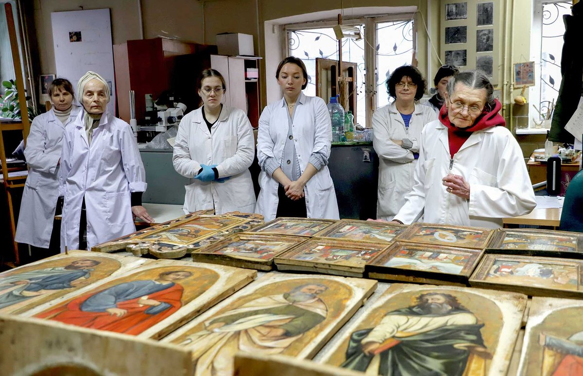 Aliph’s work in Ukraine has included supporting the restoration of the iconostasis of the Church of St George in Drohobych © NRRC with ALIPH support