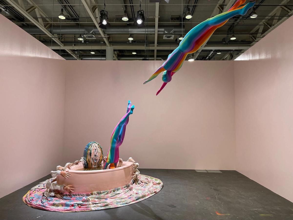 Kris Lemsalu's Holy Hell O (2018), presented by Temnikova & Kasela, Tallinn, in collaboration with Meyer Kainer, Vienna Photo: Gareth Harris