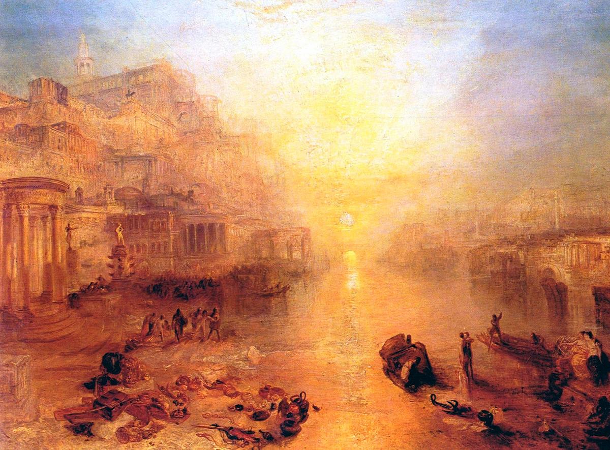 J.M.W Turner's Ancient Italy — Ovid Banished From Rome (1838) Photo: courtesy of the Atheneum via Wikimedia