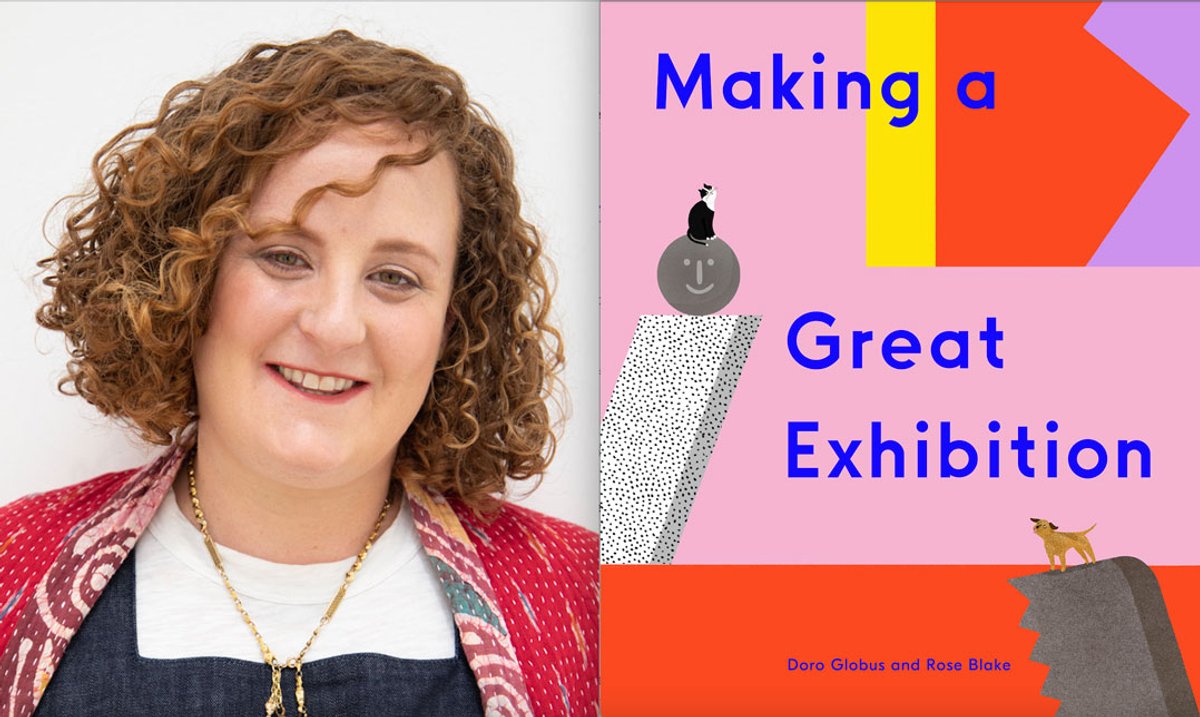 Doro Globus and the cover of Making a Great Exhibition (2021)
Courtesy David Zwirner Books