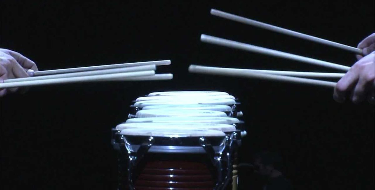 A still from a performance of Steve Reich’s Drumming by Portland Percussion Group A still from a performance of Steve Reich’s Drumming by Portland Percussion Group