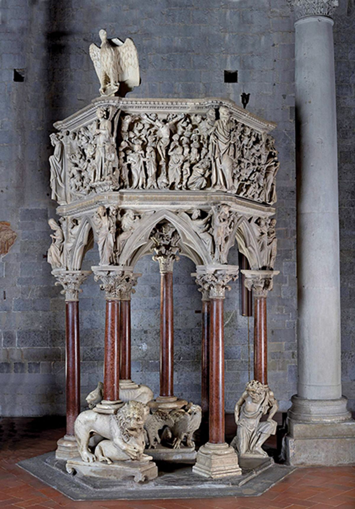 A pulpit carved by Giovanni Pisano is to be restored in Pistoia, Italy Photo: Nicolò Begliomini; courtesy of Friends of Florence