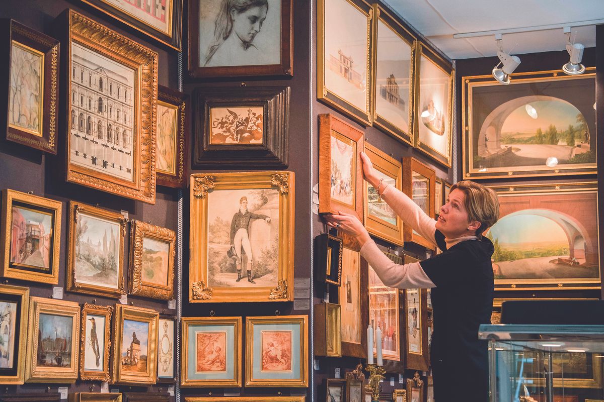 London’s heyday: Charles Plante Fine Arts at the Winter Art & Antiques Fair Olympia in 2015. The dealer has subsequently transferred his fair business to the US, finding that “there’s more money in America” and a better appreciation of connoisseurship
Photo: Guy Bell/Alamy Stock Photo