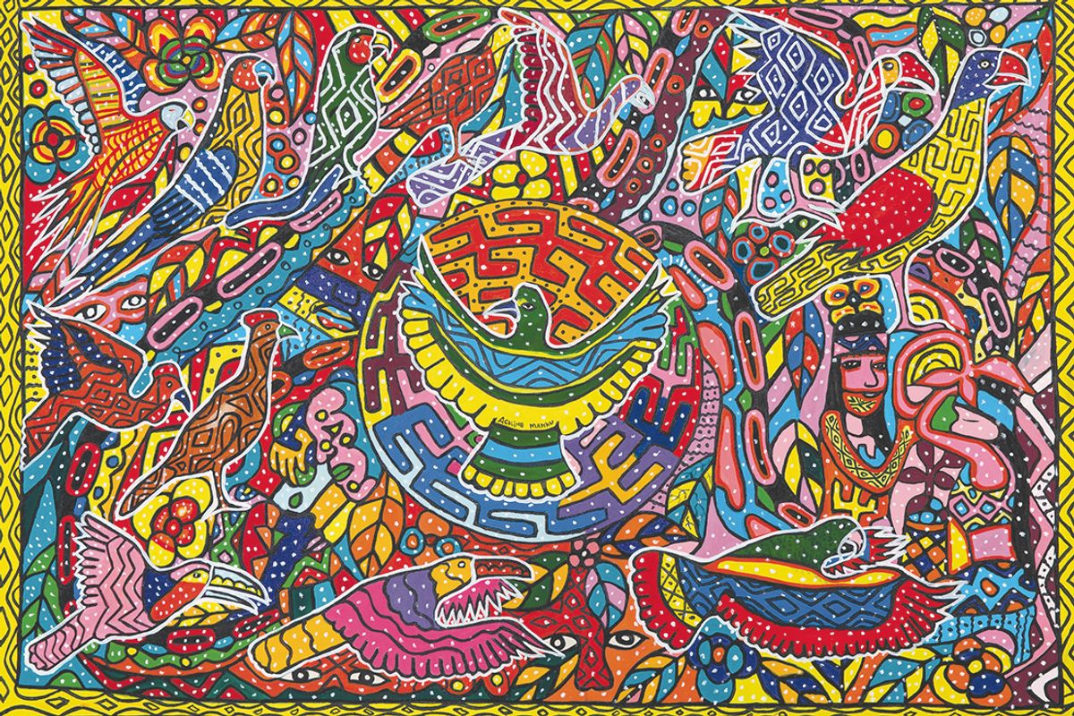 Biennale bump: the Brazilian movement MAHKU’s Dau Shawa Pêturi (2024) is one of many works at Art Basel by artists who made splashes in Venice this year
Photo by Samuel Esteves, Courtesy of Carmo Johnson Projects