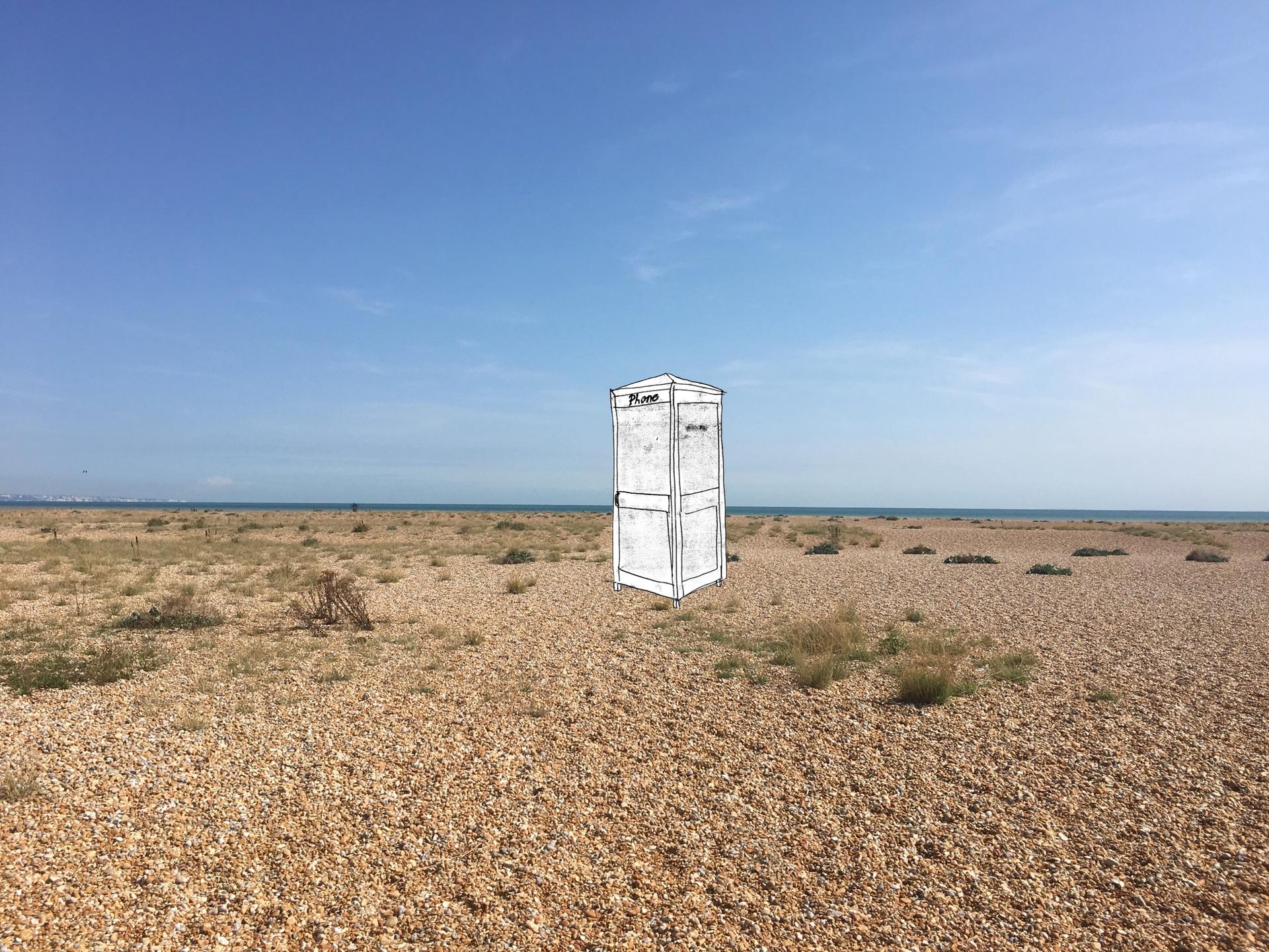BT phone home: The public will be able to leave messages about Brexit in Joe Sweeney's 1990s photo booth on the Kent coast © Joe Sweeney; courtesy of Cob Gallery