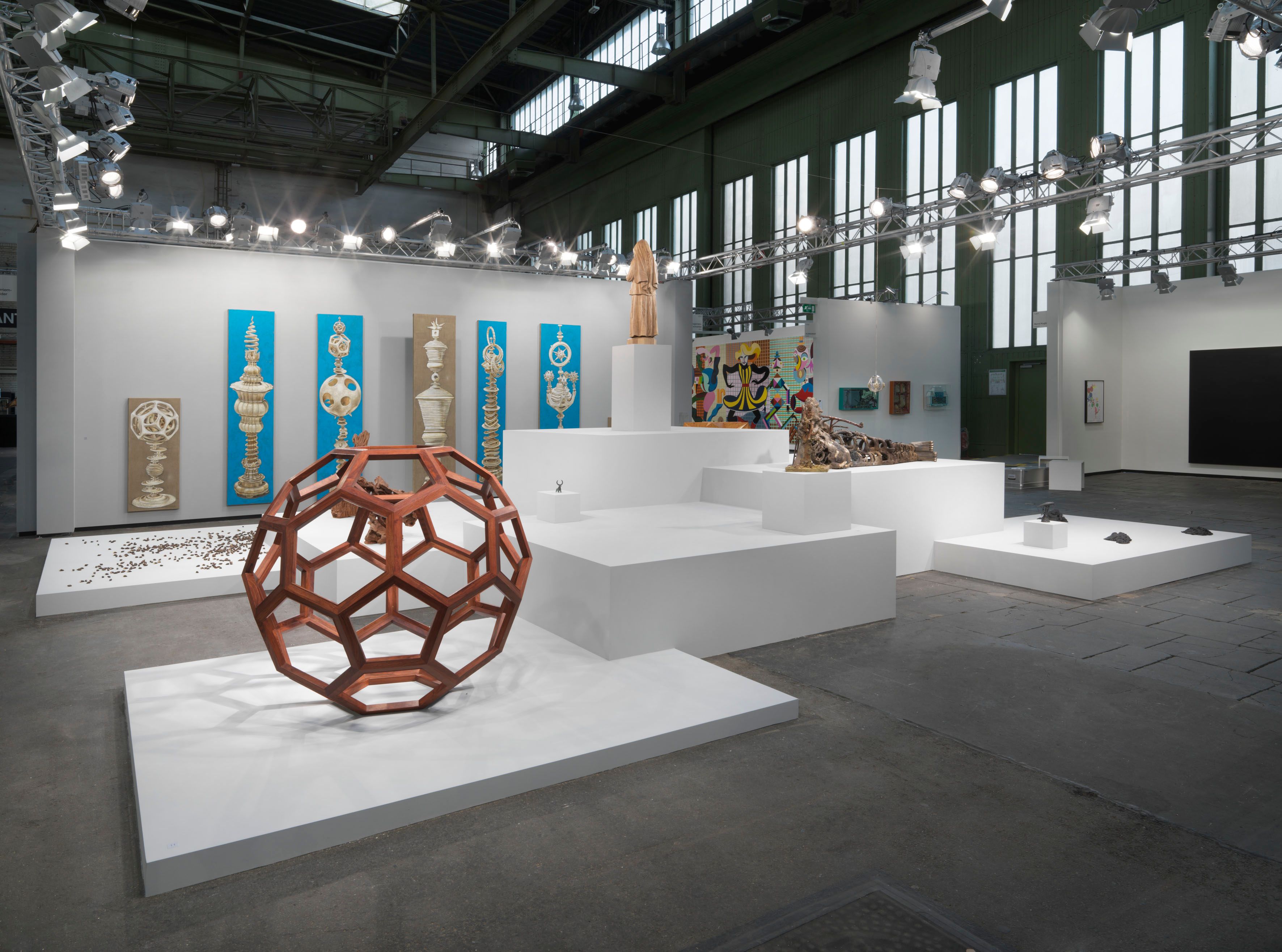 neugerriemschneider's sculpture-heavy booth at Art Berlin presented contemporary takes on devotional icons © the artists; courtesy of the artists and neugerriemschneider