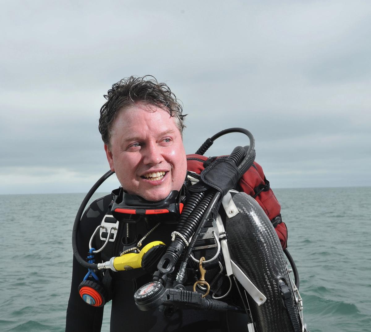 Rick Allen, who sued North Carolina officials over the unauthorised use of his images of a salvaged pirate ship © Cindy Burnham, Nautilus Productions