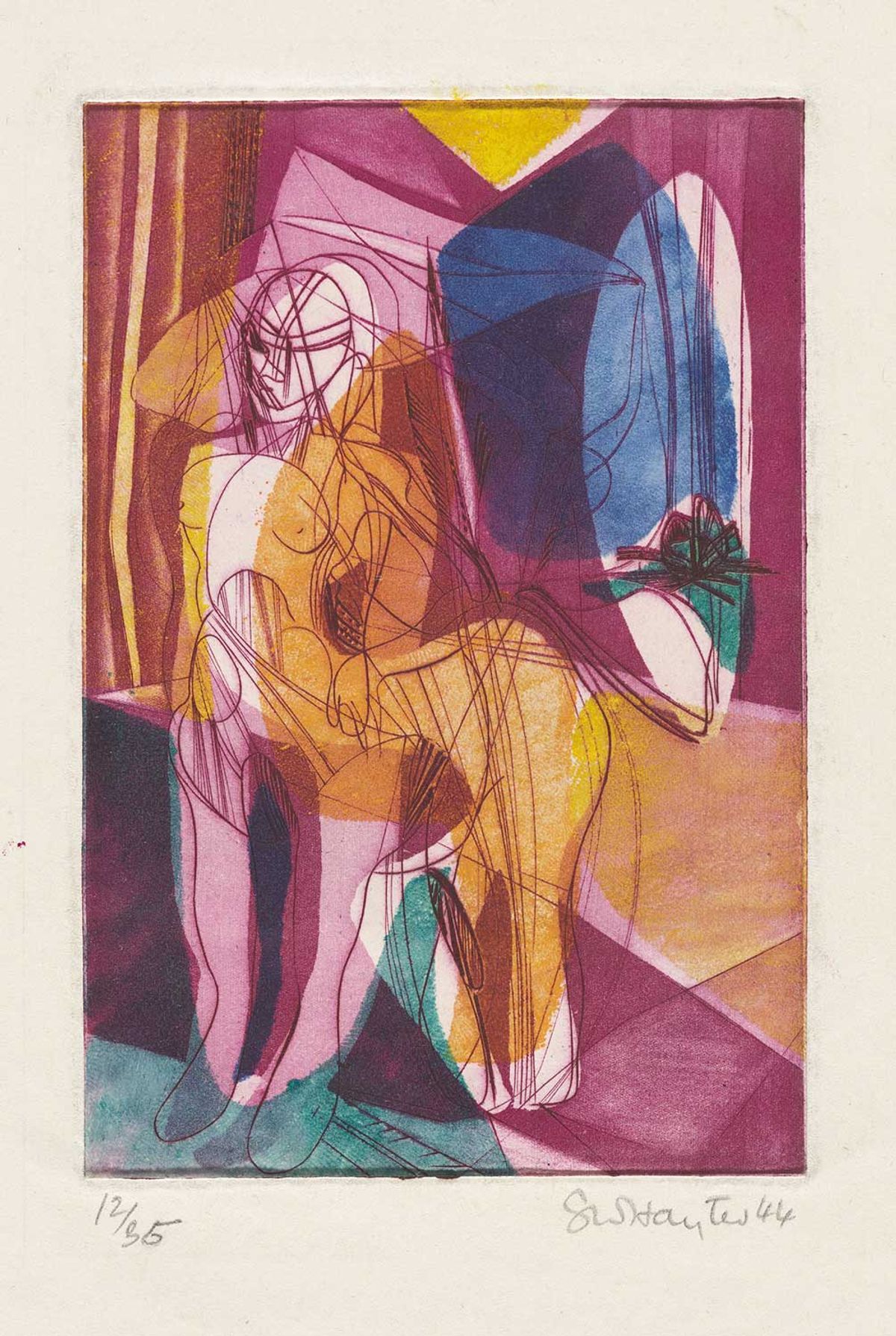 Stanley William Hayter’s Centauresse (1944). In 1940 Hayter relocated Atelier 17 from Paris to New York

Courtesy National Gallery of Art, Washington, DC


