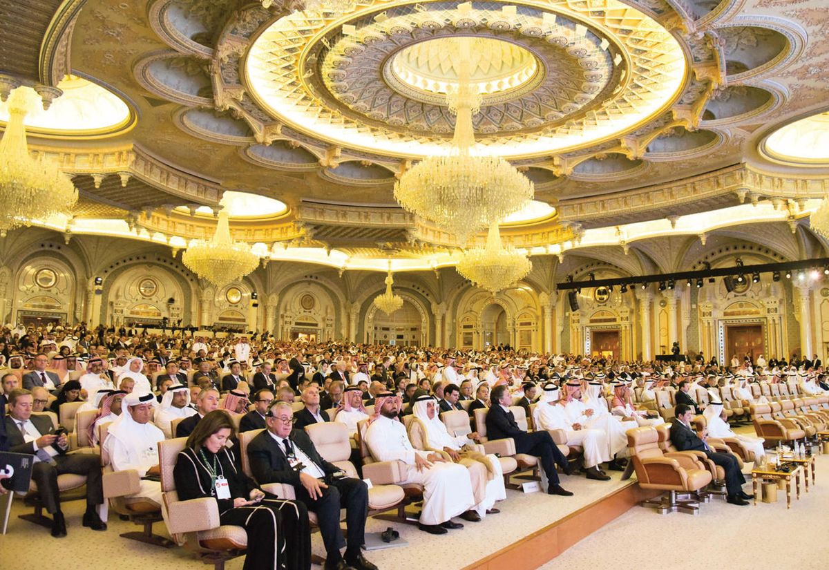 The “Davos in the desert” investment conference in Riyadh last October included an exhibition of works from Russia Tu Yifan/Xinhua/Alamy