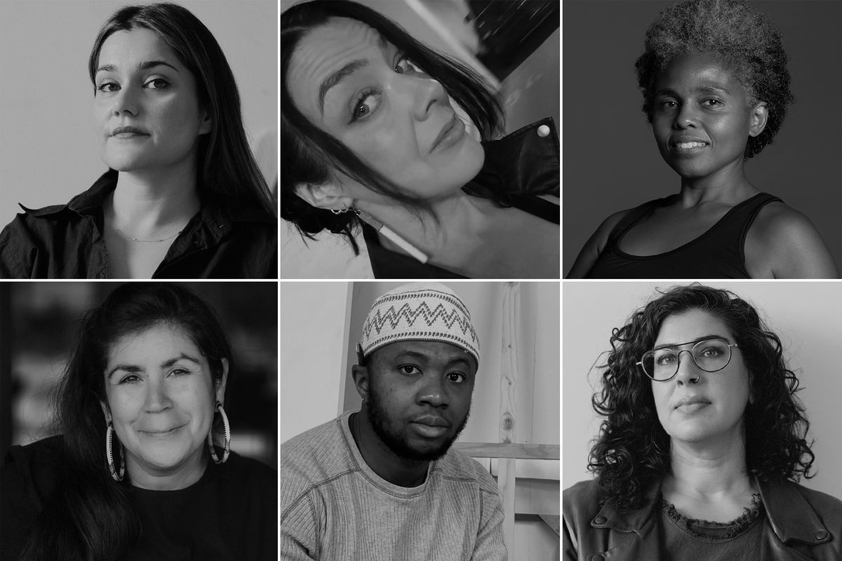 The finalists for the 2025 Sobey Art Award, from left to right: top row, Hangama Amiri (from the Atlantic region), Tarralik Duffy (circumpolar region) and Sandra Brewster (Ontario); bottom row, Tania Willard (Pacific region), Chukwudubem Ukaigure (Prairies) and Swapnaa Tamhane (Quebec) Amiri: Denis Gutiérrez-Ogrinc. Duffy: courtesy the artist. Brewster: Jalani Morgan. Willard: Bille Jean Gabriel Photography. Ukaigure: Bria Fernandes. Tamhane: B. Brookbank