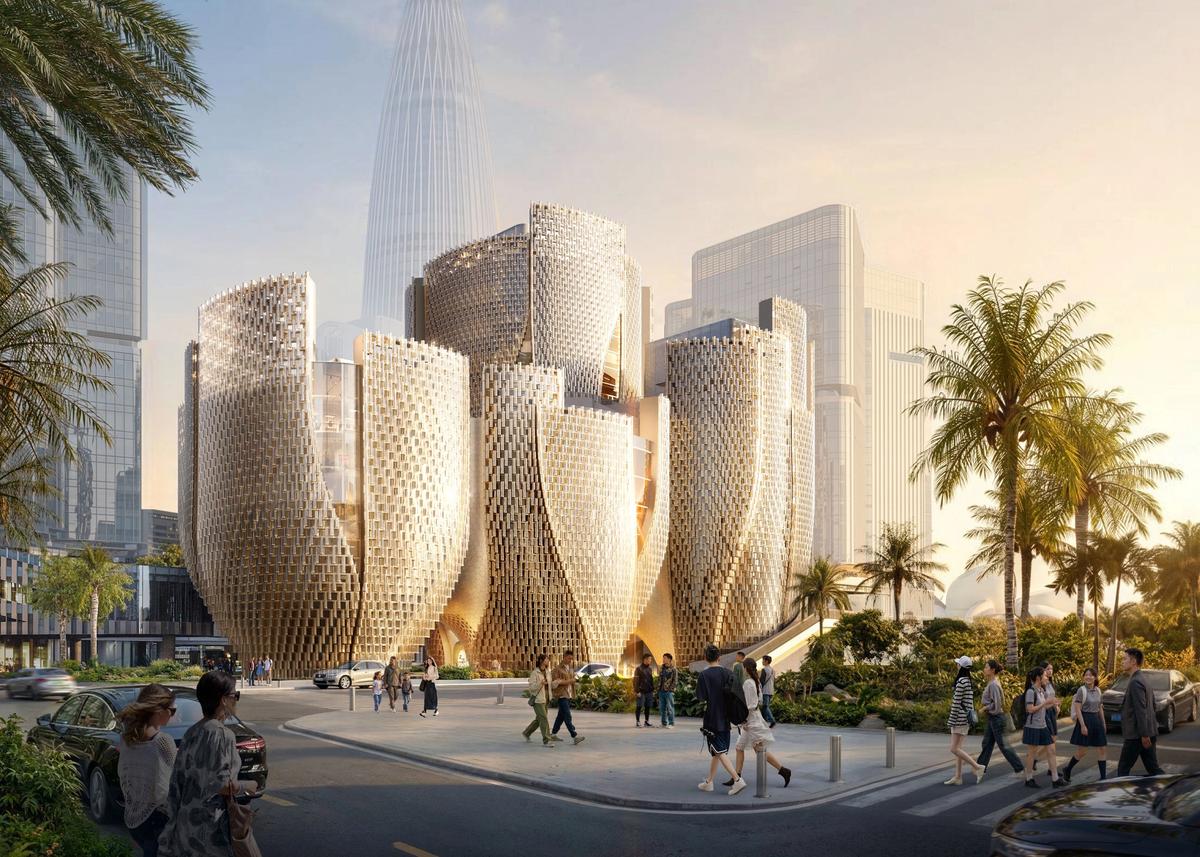 A rendering of Róng Museum in Shenzhen’s Houhai district, part of the M80 cultural complex, is slated to open in 2027; the museum, which will be run by Pi Li, its founding director, will occupy a total floor area of around 4,500 square metres © Buro-OS_01