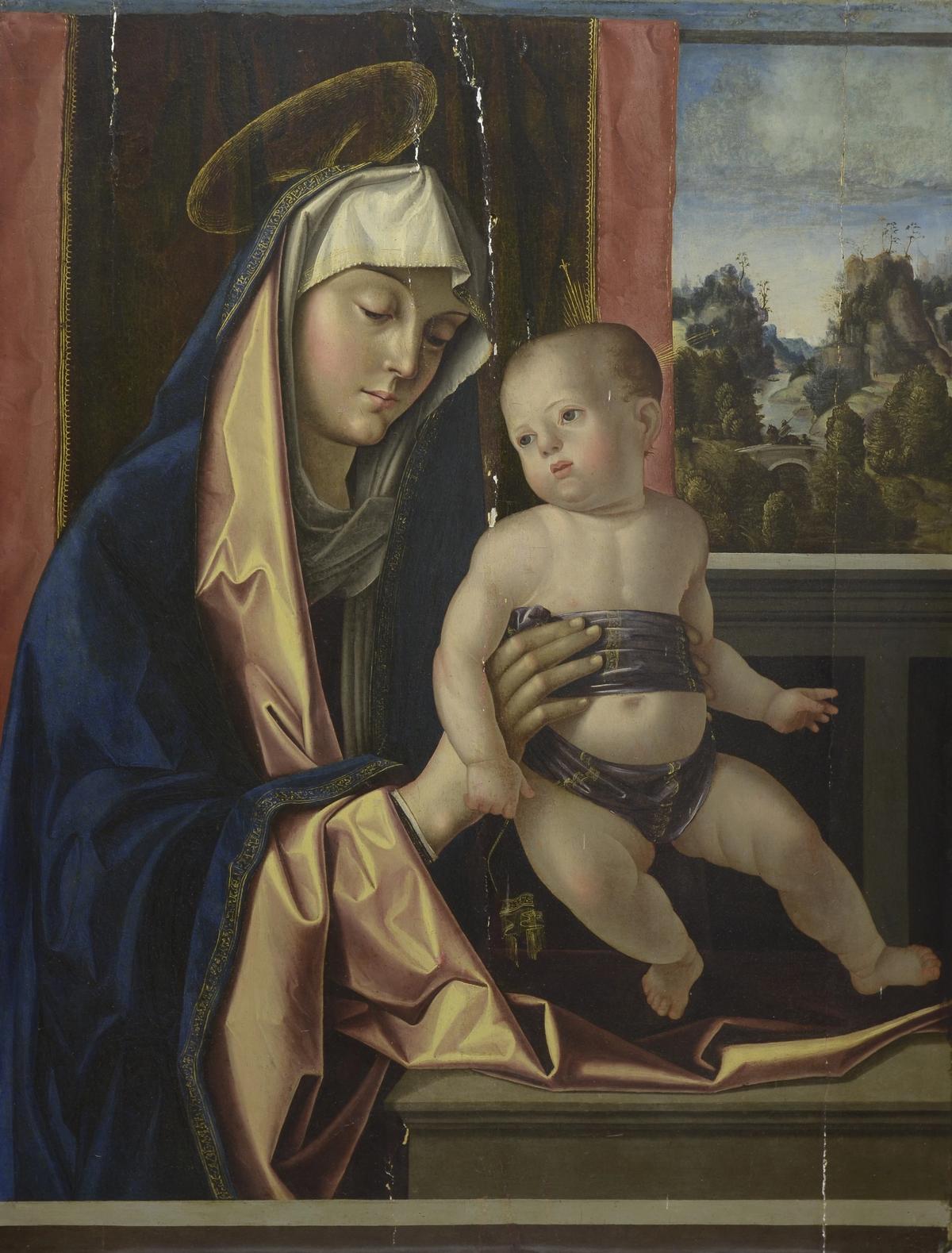 The painting of the Madonna and Child, attributed to 16th century painter Antonio Solario, was stolen from the Civic Museum of Belluno, Italy, in 1973. Photo: Courtesy Civic Museum of Belluno