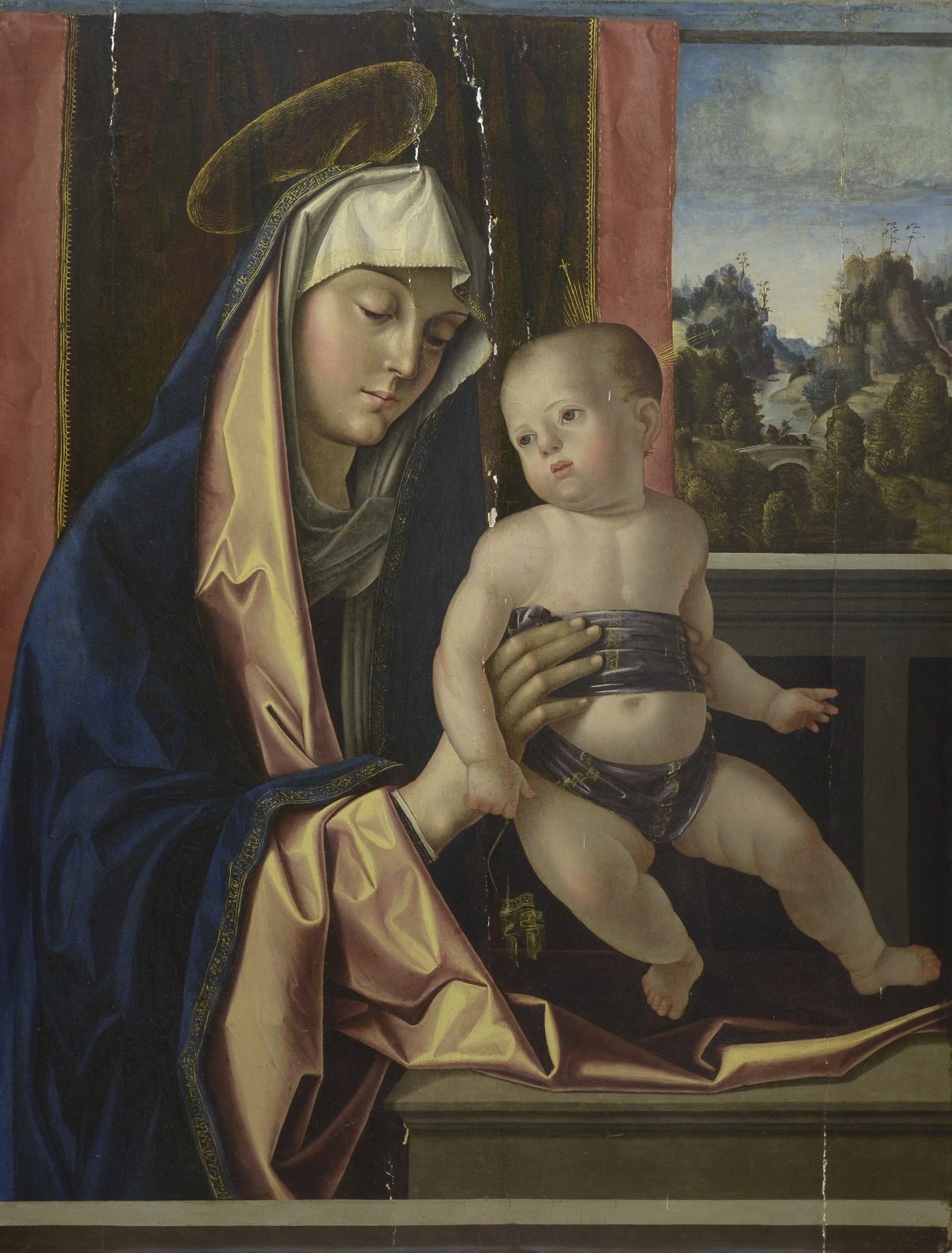 The painting of the Madonna and Child, attributed to 16th century painter Antonio Solario, was stolen from the Civic Museum of Belluno, Italy, in 1973. Photo: Courtesy Civic Museum of Belluno