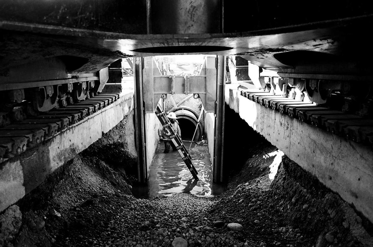 Civil engineering as art: Lauren Bon’s Bending The River project in progress 
Courtesy of the artist