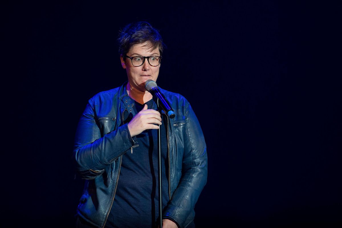 Hannah Gadsby performing stand-up in 2017 Ashley Scott / Alamy Stock Photo