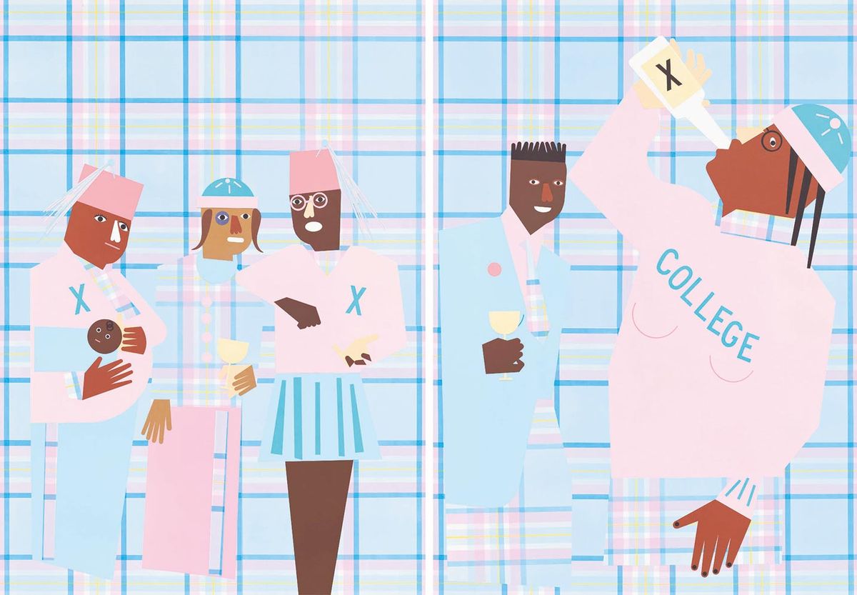 Big Butch Energy: Nina Chanel Abney tells stories of college fraternities  and sororities through collage