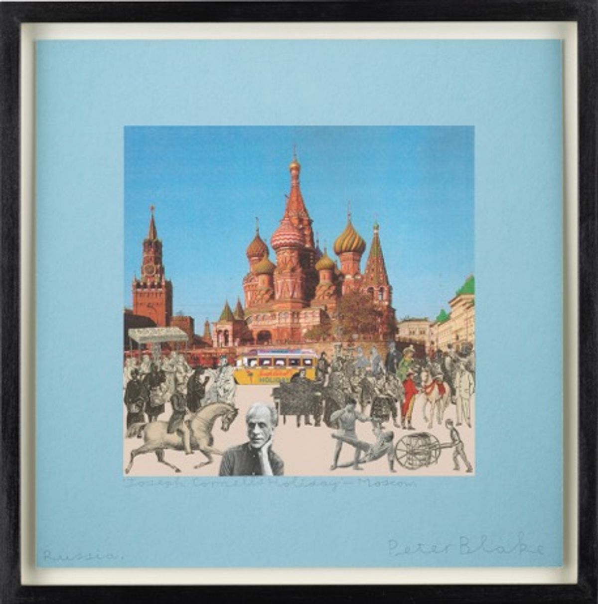 Peter Blake, Joseph Cornell’s Holiday – Russia, Moscow Image courtesy of Peter Blake and Waddington Custot.