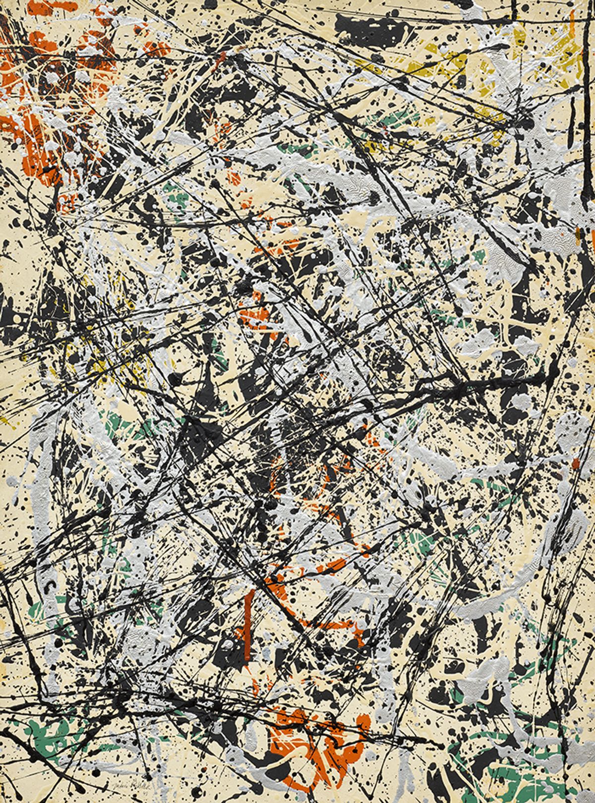 Jackson Pollock's Number 32, 1949, carries an estimate of $30m to $40m Courtesy of Sotheby's